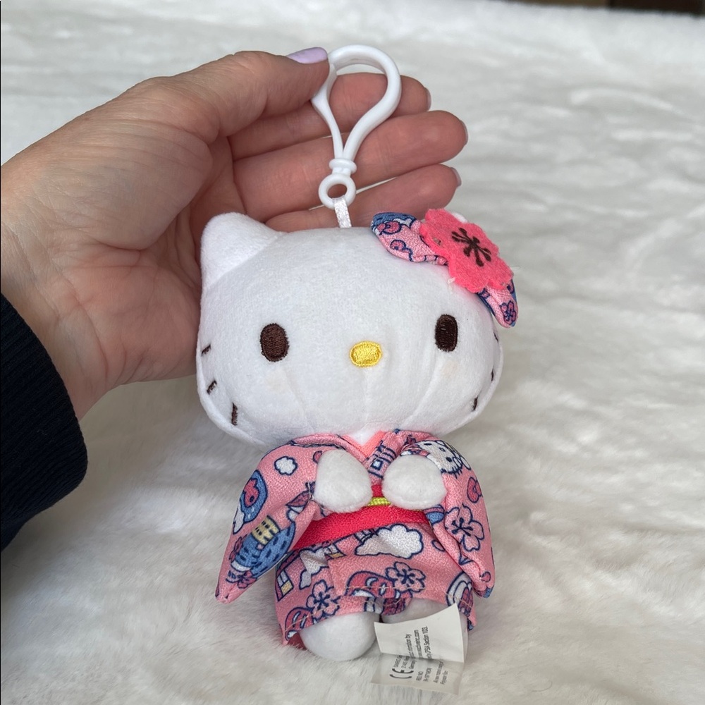 Sanrio Hello Kitty Pink Floral Kimono Clip